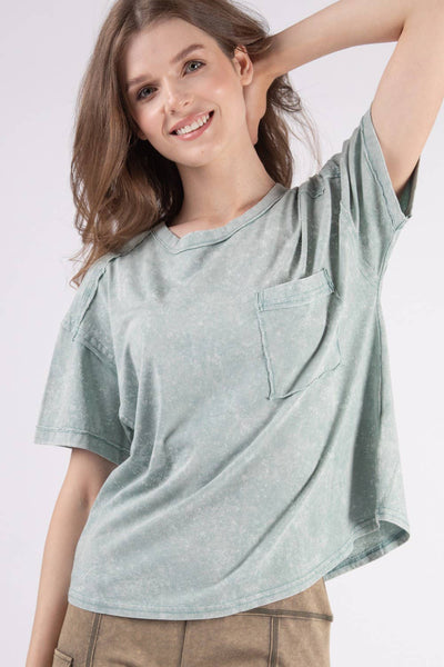 Washed Comfy Knit Top - Southern Grace Boutique 