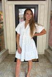 Off White Jacquard Dress