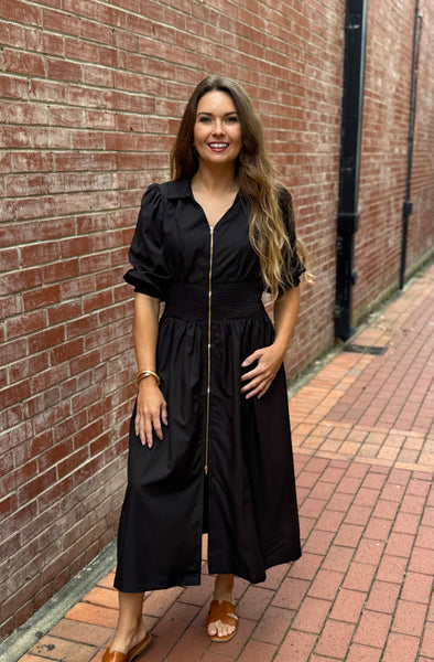 Front Zip Midi - Southern Grace Boutique 
