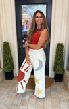 Sun Moon Star Patch Pants