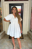Off White Jacquard Dress