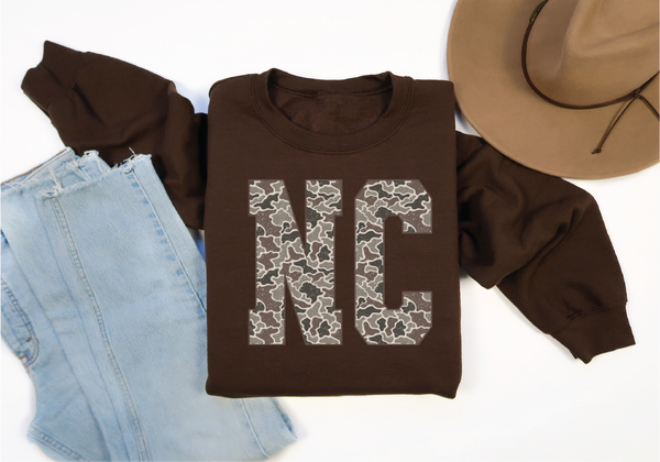 NC Duck Camo Sweatshirt - Southern Grace Boutique 