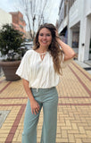 Pleated Top - Southern Grace Boutique 
