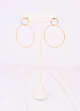 Caledon Hoop Earring WORN GOLD - Southern Grace Boutique 