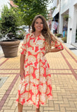 Eleanor Fall Floral Fire Dress