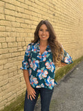 Julie Center Stage Green Top - Southern Grace Boutique 