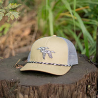 Two Tone Ducks Trucker Hat Charcoal