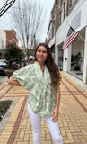 Botanical Print Blouse - Southern Grace Boutique 