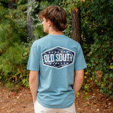 Blackout Camo Logo Tee, Ice Blue - Southern Grace Boutique 