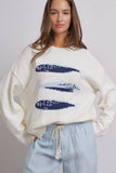 Graphic Oversized Knit Sweater