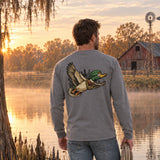 Straight Outta the Pond LS Tee, Granite