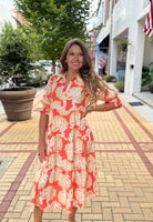 Eleanor Fall Floral Fire Dress