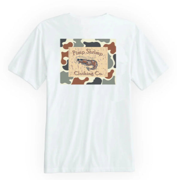 Camo Back S/S T-Shirt, White - Southern Grace Boutique 