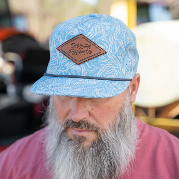 Beneath the Tide Leather Hat Carolina Blue