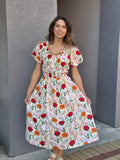 Smocked Midi Dress
