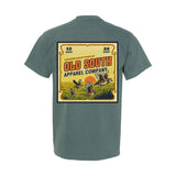 Vintage Shotgun Shell Box Tee, Blue Spruce