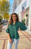 Tamryn Aventurine Top - Southern Grace Boutique 