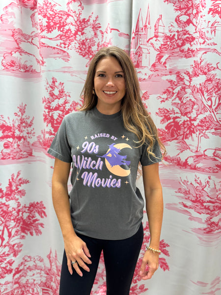 Raised by 90s Witch Movies Tee - Southern Grace Boutique 