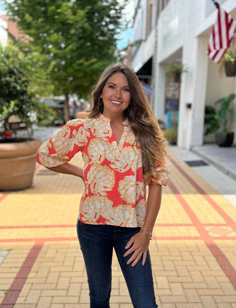 Tamryn Fall Floral Fire Top
