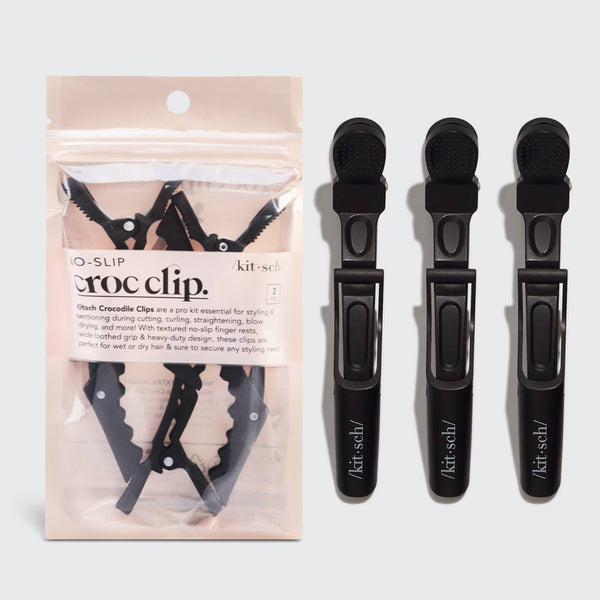 Crocodile Clip 3pc - Black