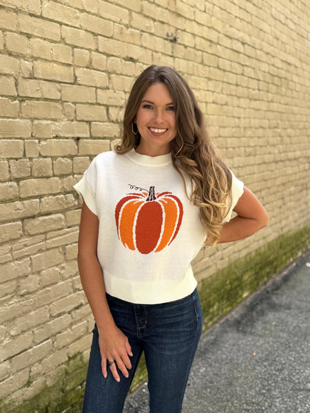 Pumpkin Sweater Top - Southern Grace Boutique 