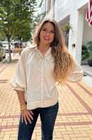 Satin Button Down Top