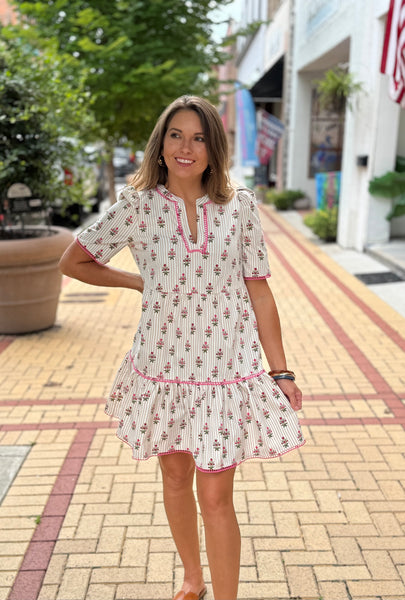 Adelyn Cottage Stripes Dress
