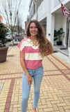 Rugby Style Top - Southern Grace Boutique 