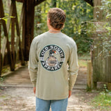 Circled Woodie LS Tee Sandstone - Southern Grace Boutique 