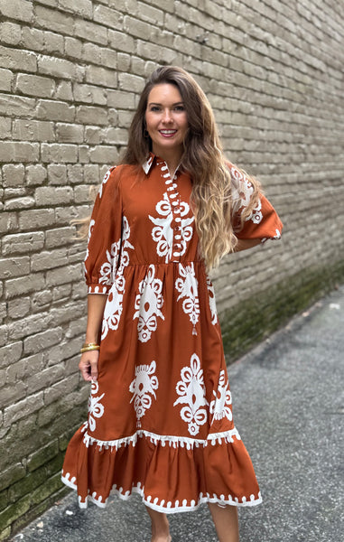 Terra Cotta Midi Dress