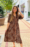 Leopard Zip Front Dress - Southern Grace Boutique 