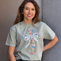 Floral Cross Tee