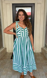 Striped Midi Dress - Southern Grace Boutique 