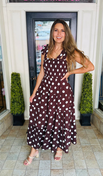 tired midi dress Polka Dot Dress– Southern Grace Boutique and 36 hips and wearing a small DHOOP CHAAV REINE CHIFFON FLORAL
