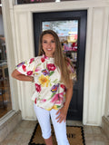 Printed Puff Sleeve Top