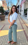 Brynn Seafoam/White Top - Southern Grace Boutique 