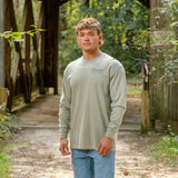 Circled Woodie LS Tee Sandstone - Southern Grace Boutique 