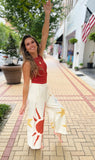 Sun Moon Star Patch Pants