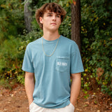 Blackout Camo Logo Tee, Ice Blue - Southern Grace Boutique 