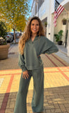 Collared Lounge Set - Southern Grace Boutique 