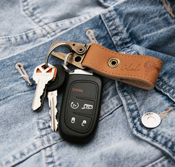 Leather Key Ring - Southern Grace Boutique 
