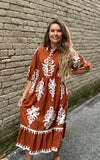 Terra Cotta Midi Dress
