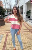 Rugby Style Top - Southern Grace Boutique 