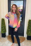 Space-Dye Striped Cardigan