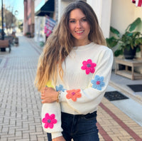 Floral Applique Sweater