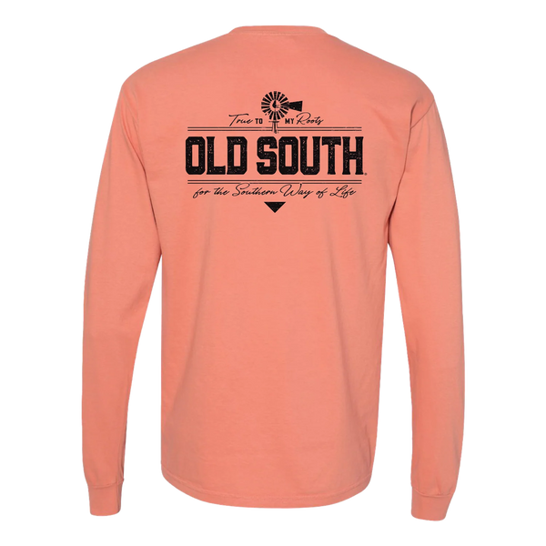 Texted LS Tee, Terracotta - Southern Grace Boutique 