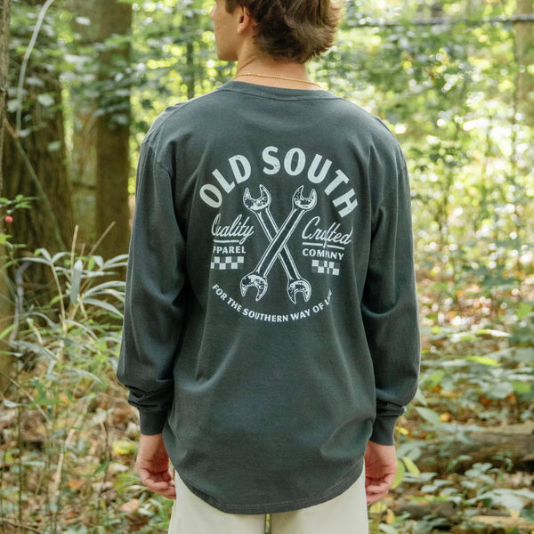 Wrench LS Tee Pepper - Southern Grace Boutique 