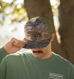 OS Patch Trucker Hat, Thicket Camo