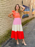 Colorblock Dress - Southern Grace Boutique 