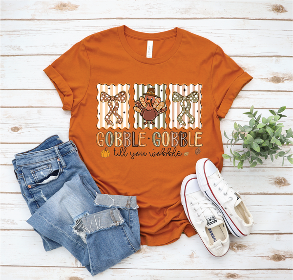 Gobble Til You Wobble Tee - Southern Grace Boutique 